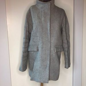 J. Crew Stadium Cloth Nello Gori Gray Cocoon Coat
